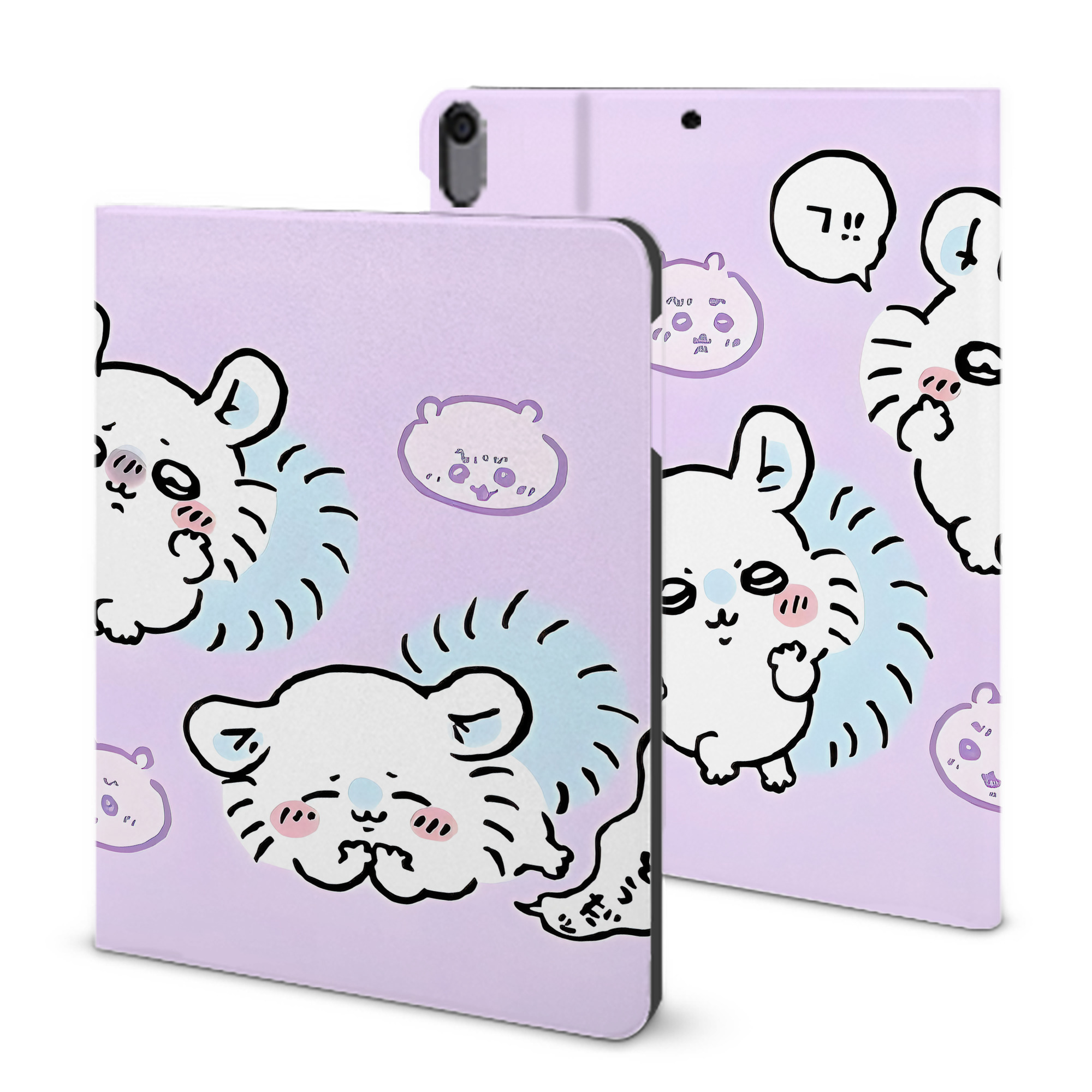 （画像用） ちいかわ Chii-kawa IPad ケース ブック型 PUレザー TPU 耐衝撃 軽量 薄型 ペン収納なし 全面保護 IPad 各モデル対応